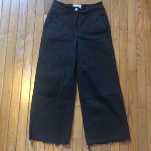 Everlane Black Wide Leg Cropped Jeans